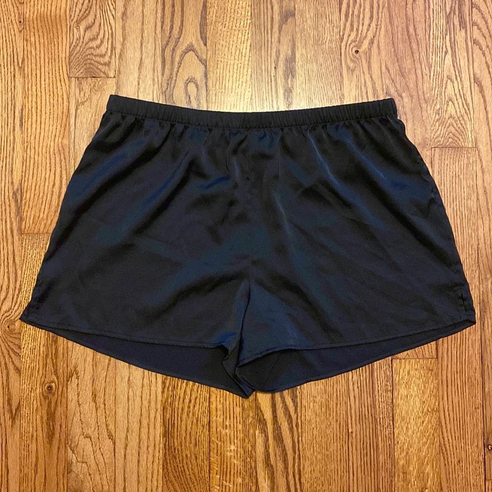 Stars Above Black Silky Pajama Shorts
